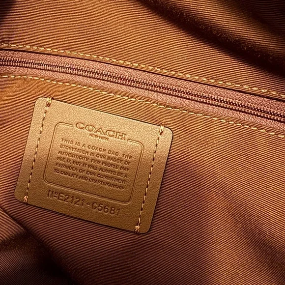 Coach Floral Print Signature Backpack & Wristlet - Brown/Pink - Picture 4 of 16